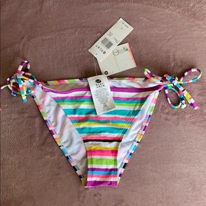 NWT ROXY RAINBOW COLOR BLOCK BIKINI BOTTOMS